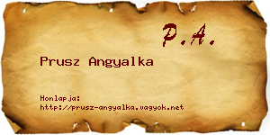 Prusz Angyalka névjegykártya